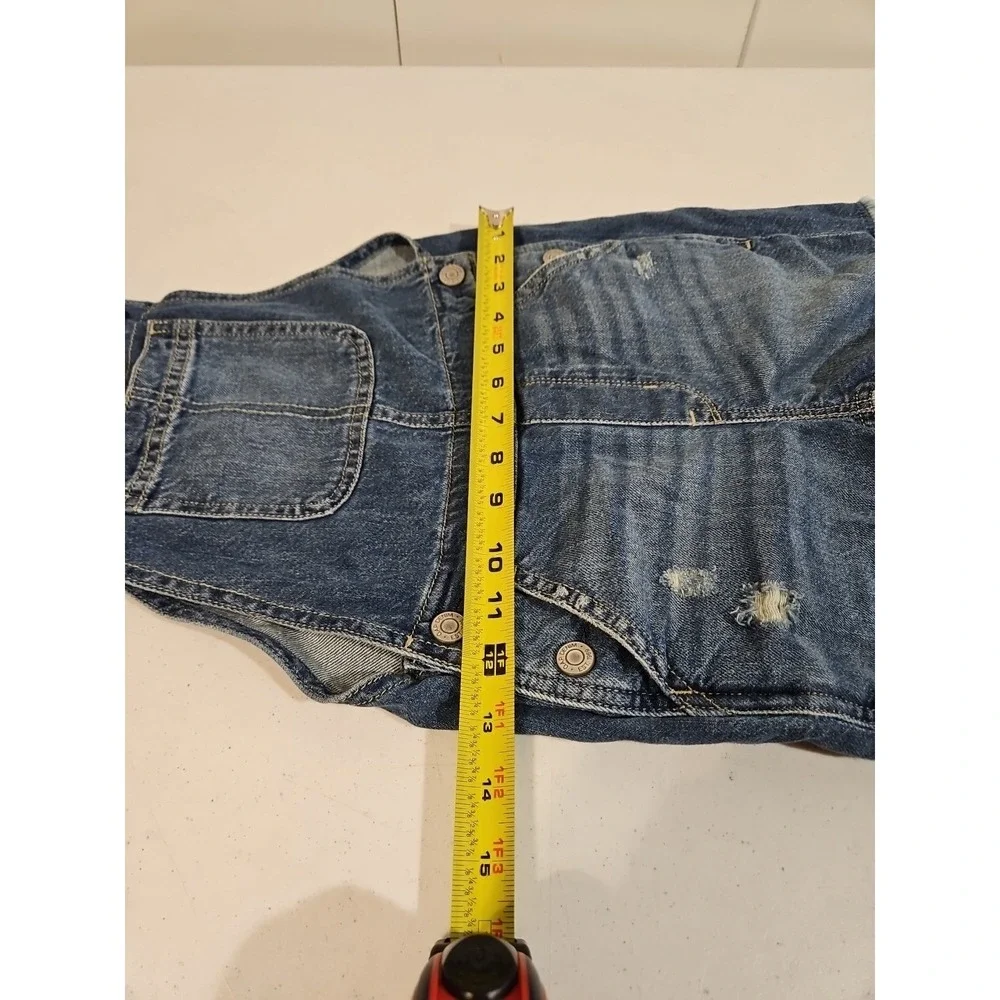 Gap Overall Shorts Girls Medium‎ 6-8Distressed Denim Jeans Shorts (A1290